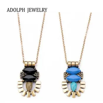 Ювелирные аксессуары ADOLPH персонализированные винтажные серьги с драгоценным камнем, женское длинное ожерелье, ожерелья и подвески, новинка 2015, Лидер Продаж