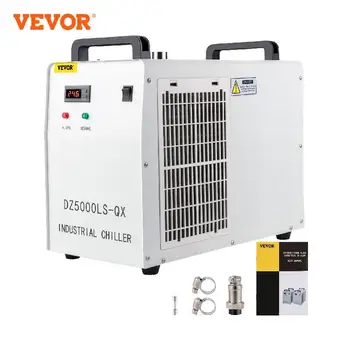Промышленный Охладитель Воды VEVOR CW-5000 для Термолиза с ЧПУ, Лазерный Гравировальный станок, Охладитель для Охлаждения Стеклянной лазерной трубки 80 Вт/100 Вт CO2