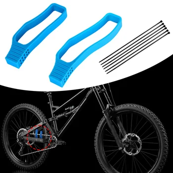 Защита велосипедной цепи для горной дороги, P-Поворотный механизм, резиновые направляющие цепи с кабельными стяжками, аксессуары для велоспорта