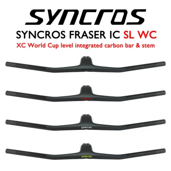 Syncros -20 ° Полностью Карбоновый Фрейзер IC SL WC MTB Велосипед Интегрированный Руль Со стержнем Аксессуары Для Велосипедов 70/80/90/100 мм * 740 мм