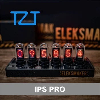 Цифровые часы TZT IPS Pro RGB с 6 Цифрами Nixie Electronic RGB Light Настольные Ретро-лампы Накаливания для EleksMaker