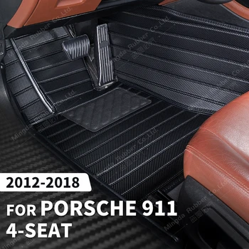 Изготовленные На заказ коврики из углеродного волокна для Porsche 911 (4 места) 2012-2018 13 14 15 16 17 Футов Ковер Аксессуары для интерьера Автомобиля