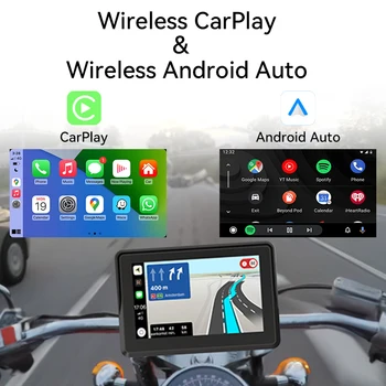 Заводская Новая Портативная GPS-Навигация Мотоцикл IPX7 Водонепроницаемый Дисплей Carplay Беспроводной GPS Для Android Auto Apple Carplay